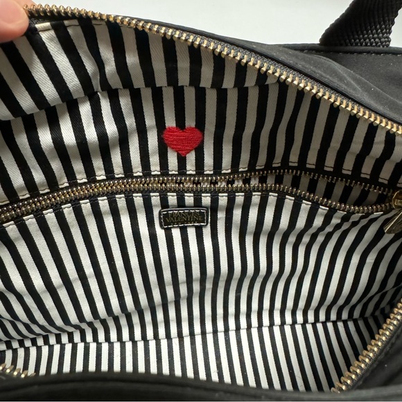 Frances Valentine New York Shopper Nylon Tote Bag Black Purse - Picture 8 of 9